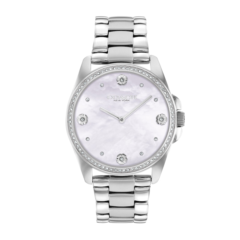 Ladies' Coach Greyson Crystal Accent Watch with Mother-of-Pearl Dial (Model: 14504108)