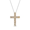Thumbnail Image 0 of Citrine Cross Pendant in Sterling Silver