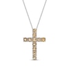 Thumbnail Image 1 of Citrine Cross Pendant in Sterling Silver