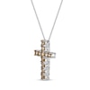 Thumbnail Image 2 of Citrine Cross Pendant in Sterling Silver