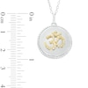 Thumbnail Image 3 of 1/6 CT. T.W. Diamond Om Rope Frame Circle Pendant in Sterling Silver and 10K Gold