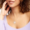 Thumbnail Image 2 of 1/5 CT. T.W. Diamond Square and Compass Freemason Octagon Pendant in Sterling Silver and 10K Gold