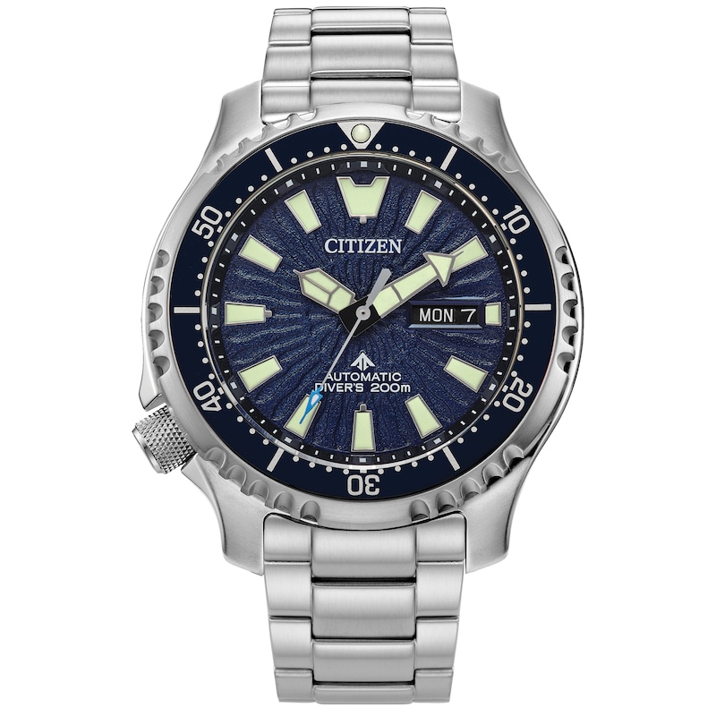 Main Image 1 of Men's Citizen Promaster Dive Automatic Watch with Blue Dial (Model: NY0136-52L)