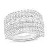 Thumbnail Image 0 of 2 CT. T.W. Certified Lab-Created Diamond Multi-Row Crossover Band in 14K White Gold (F/SI2)