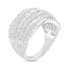 Thumbnail Image 2 of 2 CT. T.W. Certified Lab-Created Diamond Multi-Row Crossover Band in 14K White Gold (F/SI2)