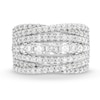 Thumbnail Image 3 of 2 CT. T.W. Certified Lab-Created Diamond Multi-Row Crossover Band in 14K White Gold (F/SI2)