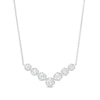 Thumbnail Image 0 of 1 CT. T.W. Certified Lab-Created Diamond Graduated Seven Stone Necklace in 14K White Gold (F/SI2)