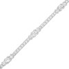 Thumbnail Image 1 of 3 CT. T.W. Certified Lab-Grown Diamond Alternating Trio Bracelet in 14K White Gold (F/SI2) - 7.0"