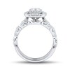 Thumbnail Image 1 of 1 CT. T.W. Princess-Cut Diamond Frame Art Deco Bridal Set in 14K White Gold (I/I2)