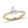 Thumbnail Image 0 of 1 CT. T.W. Pear-Shaped Diamond Station Engagement Ring in 14K Gold (I/I1)