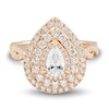 Thumbnail Image 2 of 1-1/4 CT. T.W. Pear-Shaped Diamond Triple Frame Engagement Ring in 14K Rose Gold (I/I1)