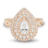 Thumbnail Image 3 of 1-1/4 CT. T.W. Pear-Shaped Diamond Triple Frame Engagement Ring in 14K Rose Gold (I/I1)