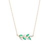 Thumbnail Image 1 of Marquise Lab-Created Emerald and Diamond Accent Vine Necklace in 10K Gold