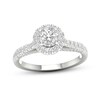 Thumbnail Image 0 of Trouvaille Collection 1 CT. T.W. DeBeers®-Graded Diamond Frame Engagement Ring in Platinum (F/I1)