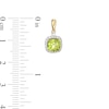 Thumbnail Image 3 of Cushion-Cut Peridot and White Lab-Created Sapphire Pendant and Drop Earrings Set in Sterling Silver with 18K Gold Plate