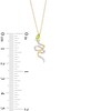 Thumbnail Image 3 of Pear-Shaped Peridot and Diamond Accent Snake Pendant in 10K Gold
