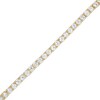 Thumbnail Image 1 of 3.0mm White Lab-Created Sapphire Tennis Bracelet in Sterling Silver with 18K Gold Plate - 7.25"