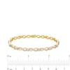Thumbnail Image 4 of 1/4 CT. T.W. Diamond Sideways Infinity Station Line Bracelet in 10K Gold - 7.5"
