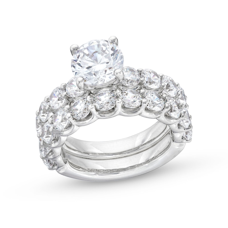 Main Image 1 of 6 CT. T.W. Certified Lab-Grown Diamond Bridal Set in 14K White Gold (F/VS2)