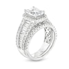 Thumbnail Image 2 of 3-3/4 CT. T.W. Certified Emerald-Cut Lab-Created Diamond Frame Bridal Set in 14K White Gold (F/VS2)