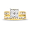 Thumbnail Image 4 of 2 CT. T.W. Quad Princess-Cut Diamond Bridal Set in 14K Gold