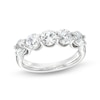 Thumbnail Image 1 of 2 CT. T.W. Certified Lab-Grown Diamond Five Stone Wedding Band in 14K White Gold (F/VS2)