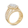 Thumbnail Image 3 of 2-3/4 CT. T.W. Marquise-Shaped Multi-Diamond Frame Multi-Row Split Shank Bridal Set in 10K Gold