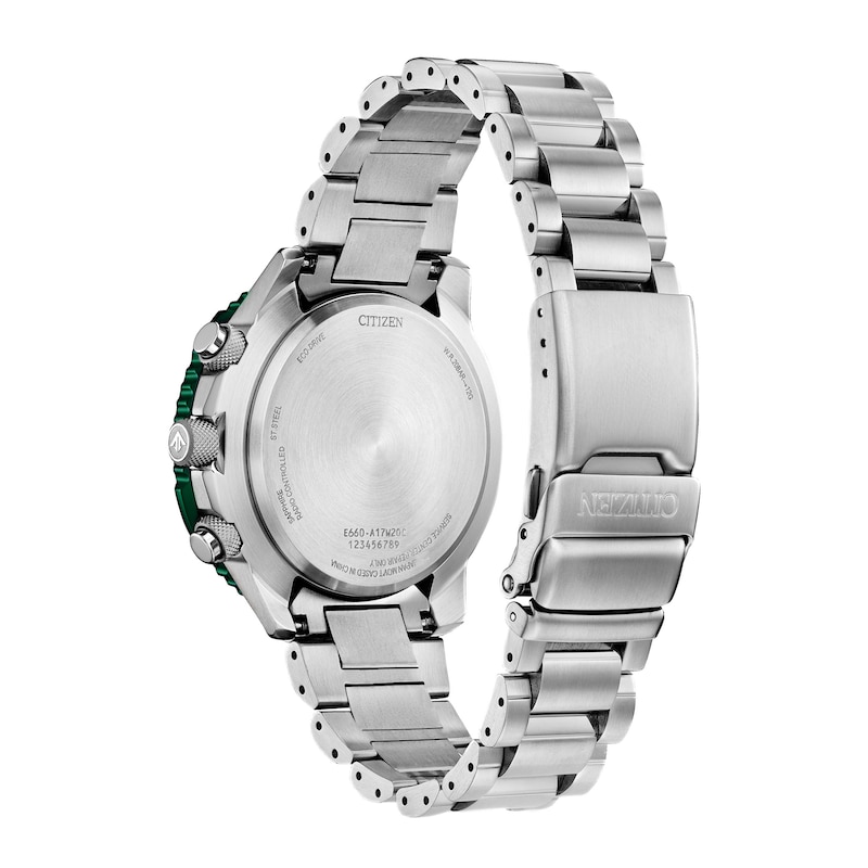 Main Image 2 of Men's Citizen Eco-Drive® Promaster Air Chronograph Watch with Green IP Dial (Model: CB5004-59W)