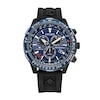 Men's Citizen Eco-DriveÂ® Promaster Air Two-Tone IP Chronograph Strap Watch With Blue Dial (Model: CB5006-02L)