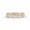 Thumbnail Image 4 of Men's Vera Wang Love Collection 1/2 CT. T.W. Baguette Diamond Station Wedding Band in 14K Two-Tone Gold