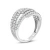 Thumbnail Image 3 of 1 CT. T.W. Diamond Multi-Row Overlap Ring in 10K White Gold