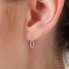 Thumbnail Image 1 of 1/3 CT. T.W. Diamond Oval Link Double Drop Earrings in Sterling Silver and 14K Gold Plate
