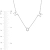 Thumbnail Image 3 of 1/20 CT. T.W. Diamond "MOM" Letter Station Necklace in Sterling Silver