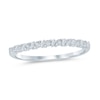 1/15 CT. T.W. Baguette And Round Diamond Slanted Stackable Band In 10K White Gold