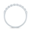 Thumbnail Image 3 of 1/15 CT. T.W. Baguette and Round Diamond Slanted Stackable Band in 10K White Gold