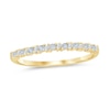 Thumbnail Image 1 of 1/15 CT. T.W. Baguette and Round Diamond Slanted Stackable Band in 10K Gold