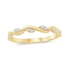 Thumbnail Image 1 of 1/8 CT. T.W. Marquise Multi-Diamond Slanted Wavy Stackable Band in 10K Gold
