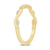 Thumbnail Image 2 of 1/8 CT. T.W. Marquise Multi-Diamond Slanted Wavy Stackable Band in 10K Gold