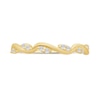 Thumbnail Image 4 of 1/8 CT. T.W. Marquise Multi-Diamond Slanted Wavy Stackable Band in 10K Gold