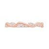 Thumbnail Image 4 of 1/8 CT. T.W. Marquise Multi-Diamond Slanted Wavy Stackable Band in 10K Rose Gold