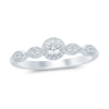 Thumbnail Image 1 of 1/4 CT. T.W. Diamond Frame Art Deco-Inspired Vintage-Style Promise Ring in 10K White Gold