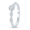 Thumbnail Image 2 of 1/4 CT. T.W. Diamond Frame Art Deco-Inspired Vintage-Style Promise Ring in 10K White Gold