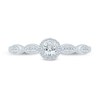 Thumbnail Image 4 of 1/4 CT. T.W. Diamond Frame Art Deco-Inspired Vintage-Style Promise Ring in 10K White Gold