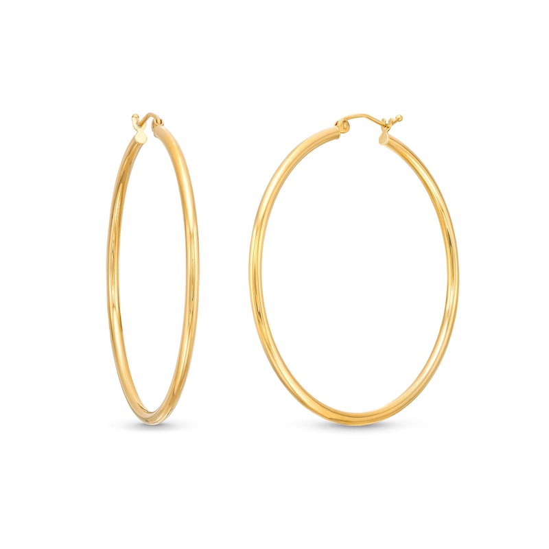 Main Image 1 of 45.0mm Hoop Earrings in Hollow 14K Gold