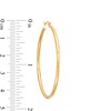 Thumbnail Image 3 of 45.0mm Hoop Earrings in Hollow 14K Gold
