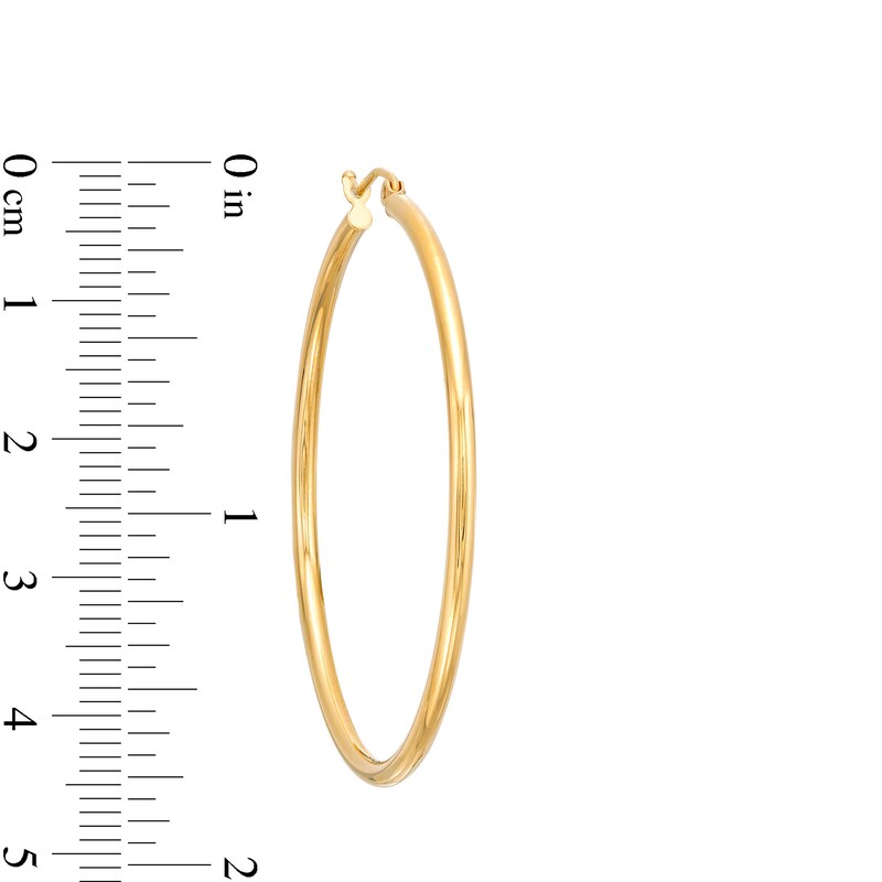 Main Image 3 of 45.0mm Hoop Earrings in Hollow 14K Gold