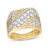 Men's 2 CT. T.W. Diamond Squared Nugget Ring In 10K Gold