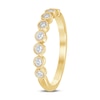 Thumbnail Image 1 of 1/4 CT. T.W. Diamond Bead Frame Vintage-Style Stackable Band in 10K Gold