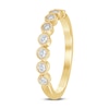 Thumbnail Image 2 of 1/4 CT. T.W. Diamond Bead Frame Vintage-Style Stackable Band in 10K Gold