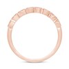 Thumbnail Image 3 of 1/4 CT. T.W. Diamond Bead Frame Vintage-Style Stackable Band in 10K Rose Gold